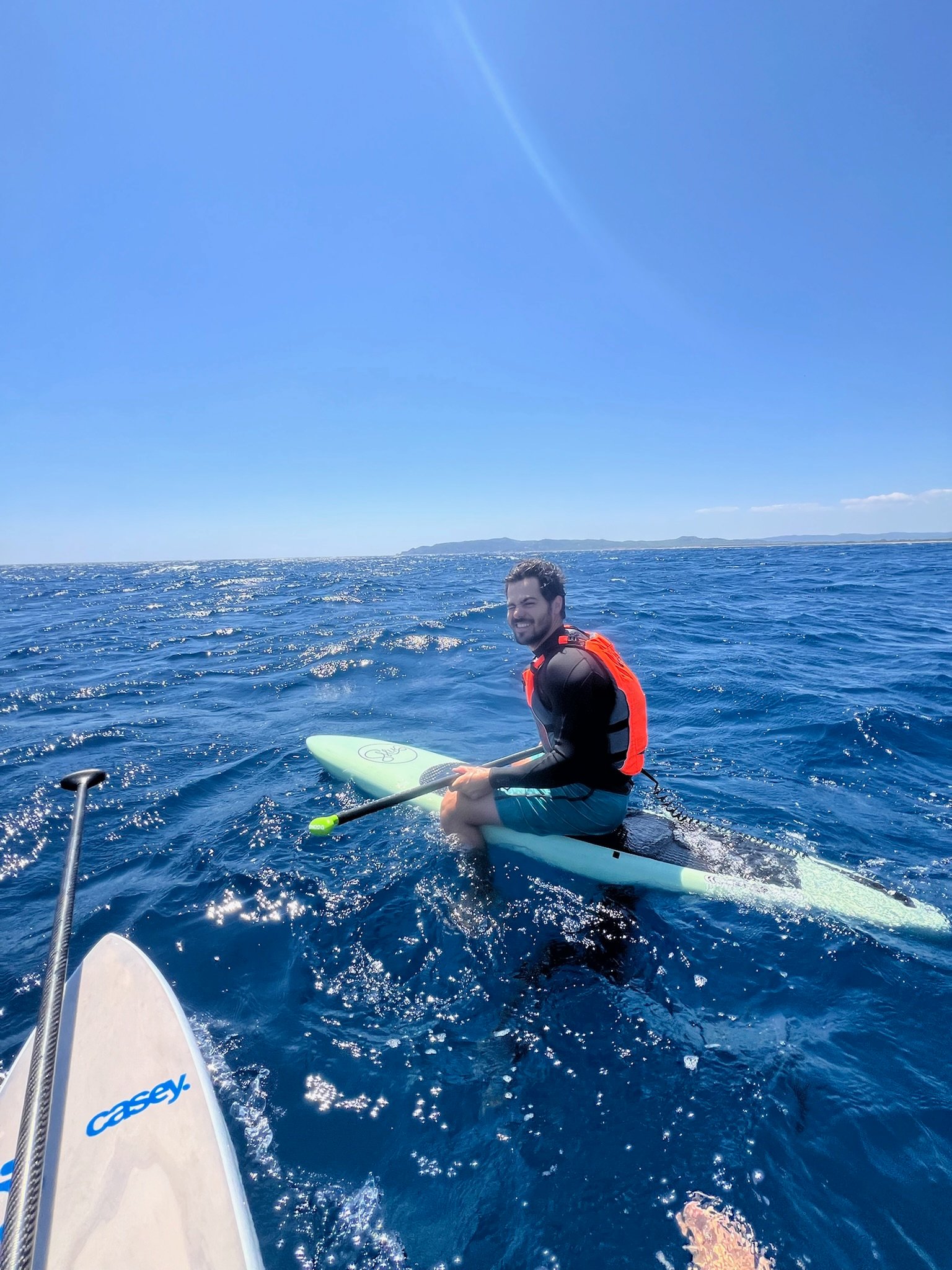 Sup foil downwind lesson with eric in pantai costa brava estartit begur